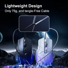 Chuột gaming INPHIC PG9 | Wired, 12800 DPI, 78g, Đen