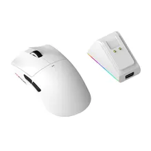 Chuột gaming Magic LDON V3 PRO | 3 Mode, Dock sạc, Trắng