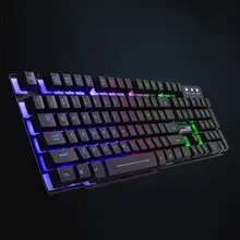 Combo bàn phím chuột giả cơ Gaming Shipadoo D500 | Có dây USB, LED Rainbow, 1000 DPI, Đen