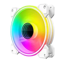 Fan Case Coolmoon WF1 Led RGB | Bộ 5 fan, kèm sẵn HUB + Remote, Trắng - Đen