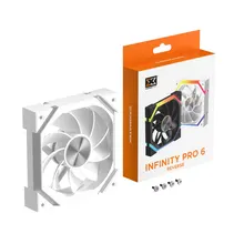 Fan PC Xigmatek Infinity Pro 6 (EN 49446) | Fan 120mm, ARGB, Gió ngược, Trắng