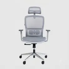 Ghế công thái học GAMI LUM2 | Xám, 150kg, Chân xoay, tay 2D, Lưng lưới