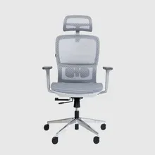 Ghế công thái học GAMI LUM2 | Xám, 150kg, Chân xoay, tay 3D, Lưng lưới
