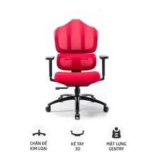 Ghế công thái học Warrior Ergonomic Hero Series WEC509 | Chân xoay, đen đỏ
