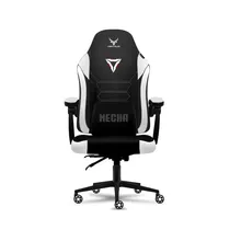 Ghế gaming CENTAUR MECHA | Đen trắng, 150kg, Chân xoay, Da PU