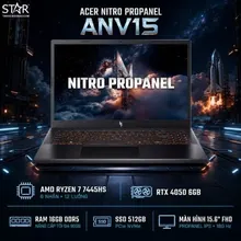 Laptop Gaming Acer Nitro ProPanel ANV15-42-R9EH | AMD Ryzen 7 7445HS, 16GB DDR5, SSD 512GB, RTX 4050 6GB, 15.6" FHD, Win11 home, Đen (NH.U2ZSV.001)