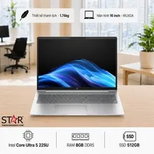 Laptop Văn phòng AI HP ProBook 4 G1i 16 BQ5D3PT | U5 225U, 8GB, SSD 512GB, 16" WUXGA