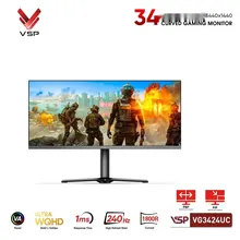 Màn hình Gaming 2K VSP VG3424UC | 34 inch, UWQHD, VA, 240Hz, 1ms, Cong 1800R, Chân CTH