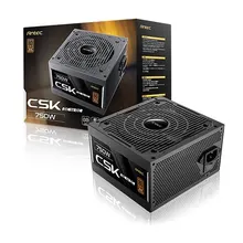 Nguồn máy tính Antec CSK DC 750 750W 80 Plus Bronze | Non-Modular, ATX 12V 2.52, 12V-2x6, Đen
