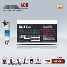 Nguồn Máy Tính VSP Elite V600P White 600W | Non Modular, ATX