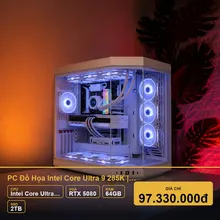 PC Đồ Họa Intel Core Ultra 9 285K | RAM 64GB DDR5 | RTX 5080 16GB | SSD 2TB