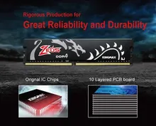 Ram 16G DDR4 2666 Kingmax Zeus Tản Nhiệt Cũ