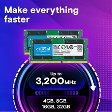 RAM Laptop Crucial 16GB DDR4 3200MHz SODIMM | (1x16GB), CL22, 1.2V (CT16G4SFRA32A)
