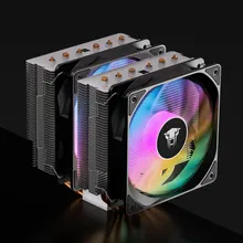Tản nhiệt khí Leopard G6 ARGB (2 Tháp) | 6 ống đồng 6mm, Quạt 120mm PWM, Đen