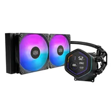 Tản Nhiệt Nước Coolermaster Masterliquid Core Nex Digital 240 ARGB | LED Digital Display, Đen
