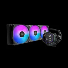 Tản Nhiệt Nước Coolermaster Masterliquid Core Nex Digital 240 ARGB | LED Digital Display, Đen