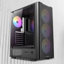 Thùng máy Antec VX310 RGB Elite | F-ATX, Kèm 4 Fan RGB, Kính cường lực