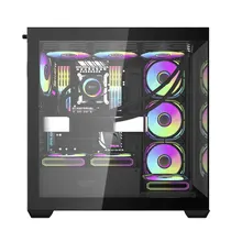 Thùng máy Case Darkflash DS900W ATX Glass - Đen