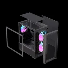 Thùng máy EINAREX PM150 RGB M-ATX | Kèm 3 Fan ARGB, Kính cường lực, Đen