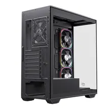 Thùng máy EINAREX Prisma S700 RGB F-ATX (Kèm Sẵn 4F ARGB) | Kính cường lực, USB 3.2 Type-C Gen 2, Đen