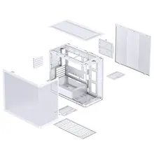 Thùng máy Jonsbo D300 - White | Micro ATX, kính cong