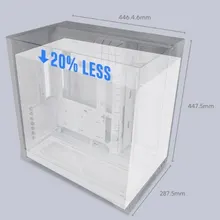 Thùng máy Lian Li O11 Vision M Digital (LCD 9.2 inch) (Không Kèm Fan) (CASELLO11VMDW) | M-ATX/ITX, LCD 9.2 inch, VGA 410mm, Trắng