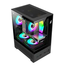 Vỏ Case EDRA ECS1303H | M-ATX/ITX, Kính cường lực, Hỗ trợ 5 fan 120mm, Đen