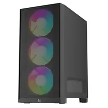 Vỏ Case Gaming LinkTech Bahamut M 4F M-ATX (Kèm Sẵn 4 Fan Fixed RGB) - Đen