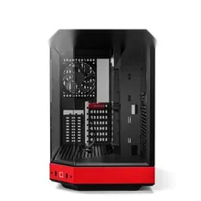 Vỏ Case Hyte Y60 BlackCherry (CS-HYTE-Y60-BR) | Mid-Tower, Dual Chamber, Kèm sẵn Riser PCIe 4.0, Đen Đỏ