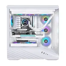 Vỏ Case Lian Li Vector V100 (Kèm sẵn 4 Fan) (CASELLV100RW) | Mid Tower, Kính cường lực, ARGB, Trắng