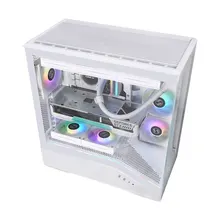 Vỏ Case Lian Li Vector V100 (Kèm sẵn 4 Fan) (CASELLV100RW) | Mid Tower, Kính cường lực, ARGB, Trắng