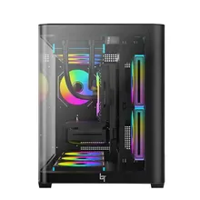 Vỏ Case LinkTech Siren M (Chưa kèm Fan) | M-ATX/ITX, Mặt kính cong, Đen