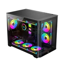Vỏ Case LinkTech Siren M (Chưa kèm Fan) | M-ATX/ITX, Mặt kính cong, Đen
