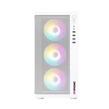 Vỏ Case Magic GM-01 Mesh - Trắng | Micro ATX, Sẵn 4 fan RGB
