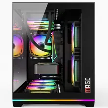 Vỏ Case Magic GM-06L Pro (Led RGB/ARGB) (Full M-ATX) (Aio 360 Top) - Đen