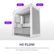 Vỏ Case NZXT H3 Flow - Trắng (CC-H31FW-01)