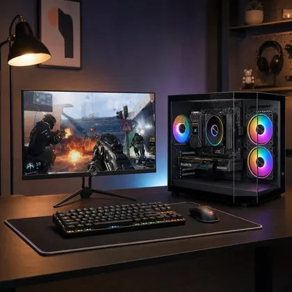 Bộ PC Gaming  Ryzen 5 5500 | RAM 16GB | RX 6500  | Màn Hình 24in
