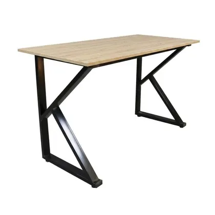 Bàn Gaming Chữ K | Chân đen, mặt vân gỗ