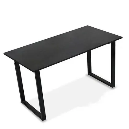 Bàn Gaming chữ U 1m4 | Khung đen, mặt đen