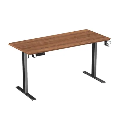 Bàn nâng hạ Manson SmartDesk 1m4 | Khung đen, Mặt gỗ Walnut