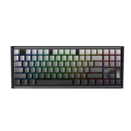 Bàn phím cơ Machenike K600E B87W | Wireless Tri Mode, RGB Side, Printed Grey, Gr Silver Switch