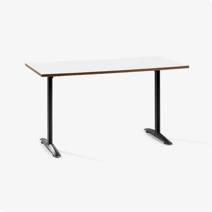 Bàn văn phòng HyperWork Core Desk - 1m2 | Khung đen, mặt bàn trắng