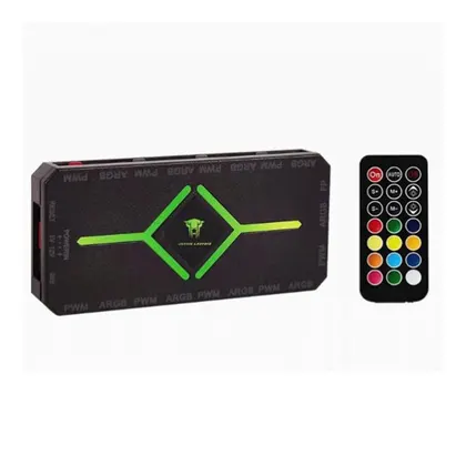 Bộ hub kèm remote sync fan ARGB Leopard - Black