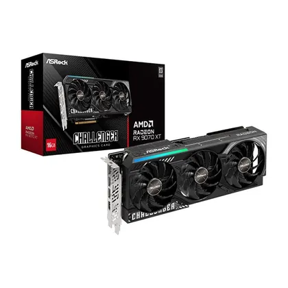 Card màn hình (AMD) ASRock RX 9070 XT Challenger 16GB OC | 16GB GDDR7, OC Edition