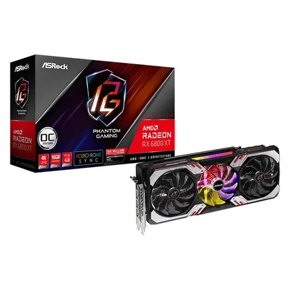 Card màn hình cũ ASROCK Radeon RX 6800 XT Phantom Gaming D 16G OC