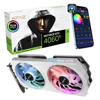 Card màn hình cũ VGA GALAX GeForce RTX 4060 Ti 8GB EX White 1-Click OC