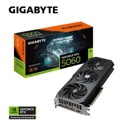Card màn hình Gigabyte GeForce RTX 5060 Gaming OC 8G (GV-N5060GAMING OC-8GD) | 8GB GDDR7, 28Gbps, 3840 CUDA, PCIe 5.0