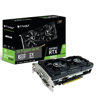 Card màn hình NVIDIA GeForce RTX 2060 T-WOLF | 6GB GDDR6, 1920 CUDA, 500W