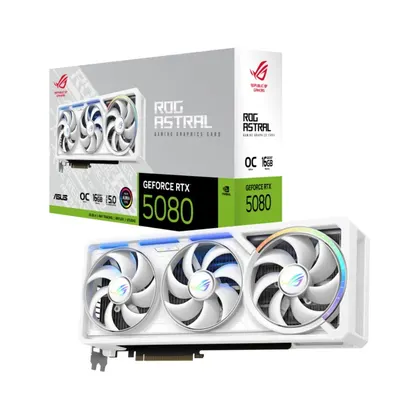 Card màn hình NVIDIA GeForce RTX 5080 ASUS ROG Astral Gaming White OC | 16GB GDDR7, 10752 CUDA, 850W