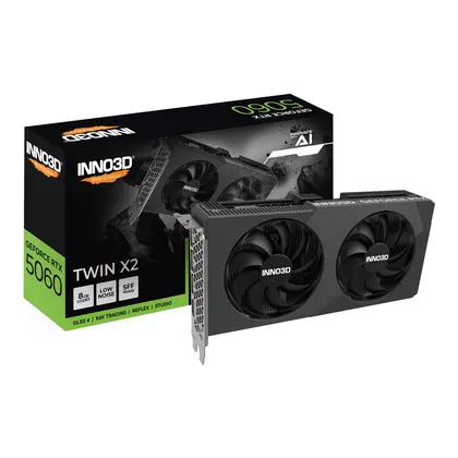 Card màn hình NVIDIA RTX 5060 INNO3D TWIN X2 | 8GB GDDR7, 3840 CUDA, 550W